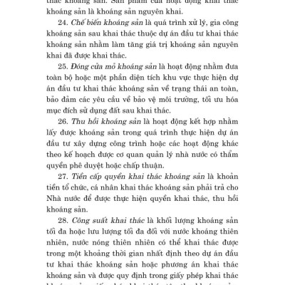 Luật địa chất và khoáng sản năm 2024 - bản in 2025