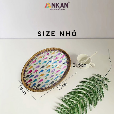 Khay Mây Ovan Khảm Trai Cá Cầu Vồng – Hàng Thủ Công Mỹ Nghệ Việt Nam
