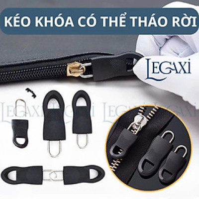 Móc Khóa Zip Kéo Thay Thế Bằng Nhựa Kim Loại Có Thể Tháo Rời Cho Balo Túi Xách, Vali, Áo Khoác, Quần 