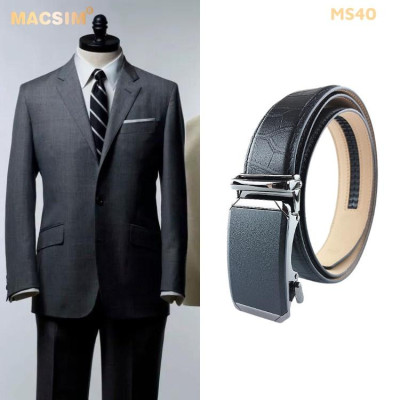 Thắt lưng nam da thật cao cấp nhãn hiệu Macsim MS40