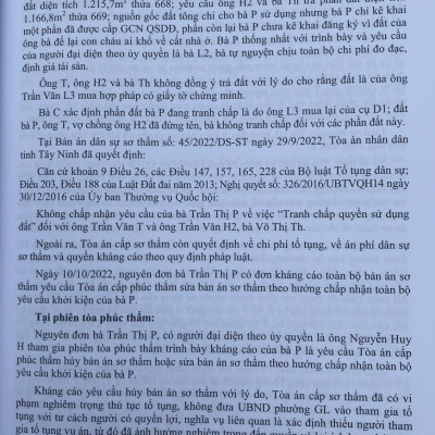 Tuyển Tập Các Bản Án Của Toà Án Nhân Dân Cấp Cao Về Quyền Sử Dụng Đất Và Tài Sản Gắn Liền Với Đất