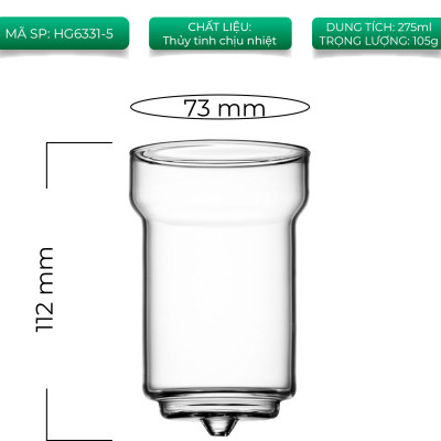 Phễu thủy tinh lọc cà phê của tháp Cold drip Tiamo HG6331