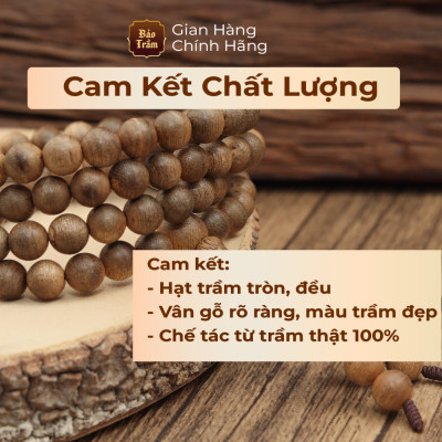 Vòng Trầm Hương 12.5 ly – 16 Hạt – Cao Cấp | Bảo Trầm – Trầm Hương Tự Nhiên, Hương Thơm Thanh Nhẹ, Hộ Thân May Mắn