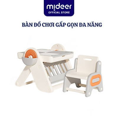 Bàn đồ chơi gấp gọn đa năng kèm bảng nam châm và ghế ngồi  Mideer Multifunctional Block Table