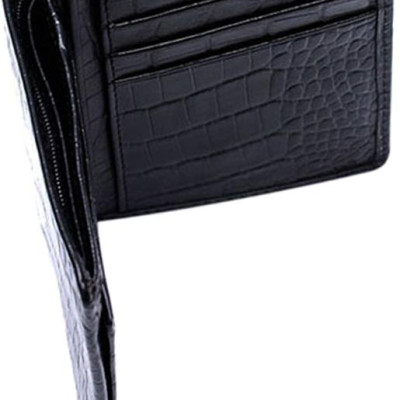 Bộ Ví & Thắt Lưng Nam Vân Cá Sấu Huy Hoàng HT2120-HT4114 (23 x 11,5 cm) - Đen