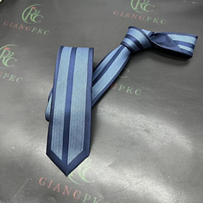 Cà vạt nam thanh niên công sở cao cấp 6cm xanh đen Giangpkc