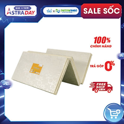 Nệm Bông Ép Vạn Thành Vải Gấm gấp 3 -Dễ di chuyển.