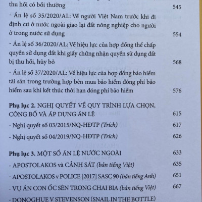  Bình Luận Khoa Học Bản ÁnVà Án Lệ  - Tập 1