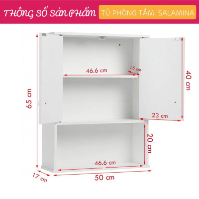 Tủ phòng tắm gỗ hiện đại SMLIFE Salamina