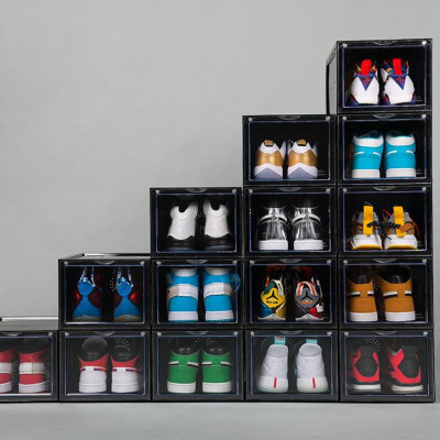 Hộp Đựng Giày Nhựa Cứng Cao Cấp Size Lớn Cửa Nam Châm Lắp Ráp Tiện Lợi Song Anh- Hàng Chính Hãng