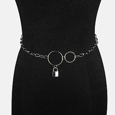 Thời trang punk hip-hop thắt lưng thắt eo chuỗi ổ khóa