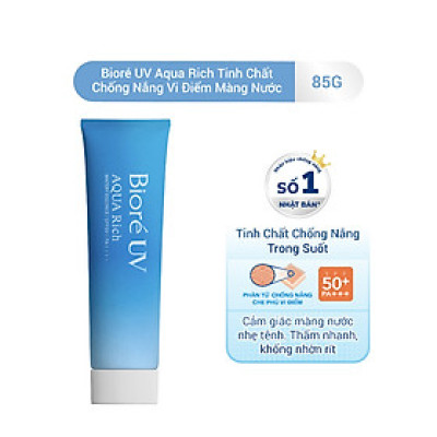 Essence Chống Nắng Màng Nước Dưỡng Ẩm Biore UV Aqua Rich Watery Essence SPF50+/PA++++ 85G