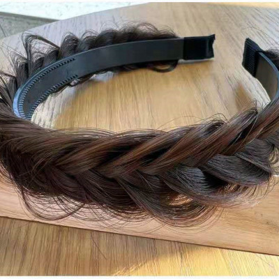 Bờm tóc tết thắt bím tóc giả xương cá phong cách tự nhiên