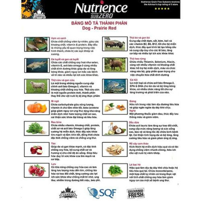 Thức Ăn Hạt Cho Chó Phốc Sóc - Nutrience Subzero Bao 2,27kg - 6 Loại Thịt (Bò, Cừu, Cá Hồi,...) Rau Củ, Trái Cây