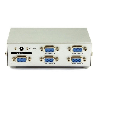 SOAIY Bộ chia VGA 1 ra 4 MT VIKI - VGA 1x4 VIKI - Bộ chia VGA 1 ra 4 màn hình TV, máy chiếu - Hàng Nhập Khẩu