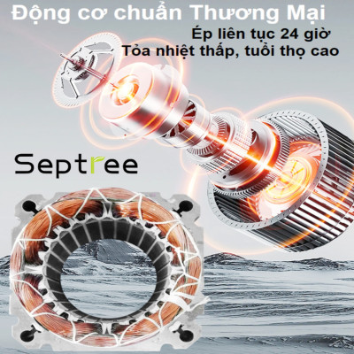 Máy ép dầu ăn thực vật chuyên dụng gia đình thương hiệu Septree T2S công suất 1000W - Trục ép dài 236mm - Bảo Hành 1 Năm - Hàng nhập khẩu