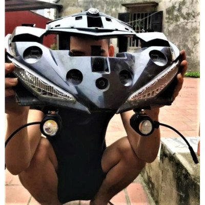 Đèn Trợ Sáng Xe Máy XP60 – Pha Trắng Cốt Vàng, Loại Xịn Chống Nước 100%