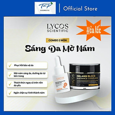 Combo Sáng Da Mờ Nám Lycos : Tinh chất Peel Da Lycos + Kem Nám Đêm Lycos - Xóa nhăn, nám tàn nhang
