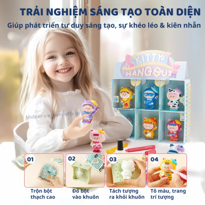 Tô tượng thạch cao mini DIY tự làm cho bé Mideer Plaster Artisan Art Kit