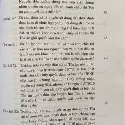 100 câu hỏi giải quyết tranh chấp về đất đai tại Toà án