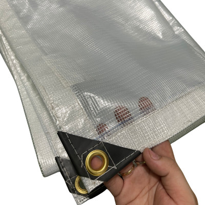 Bạt PVC kẹp lưới sợi polyester - Định lượng 280g/m2 - Dùng che mưa, KHỔ LƯỚI 1.4M