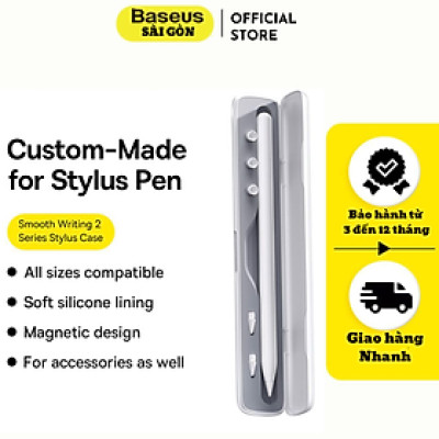 Hộp đựng bút Baseus Pencil Smooth Writing 2 Series Stylus Case P80015808211-00 cảm ứng từ tính - hàng chính hãng