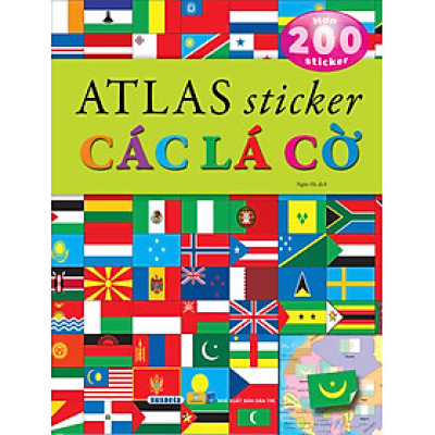Sách - Atlas Sticker Các Lá Cờ - Hơn 200 Sticker - ndbooks