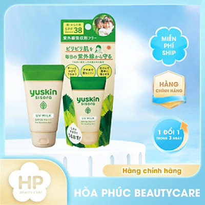 Sữa Chống Nắng Yuskin Sisora UV Milk Chiết Xuất Lá Tía Tô (Tuýp 40g​)