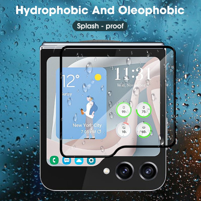 Dán kính cường lực cho Samsung Galaxy Z Flip 7 / Z Flip 6 / Z Flip 5 Full màn hình phụ nano bền, đẹp, chống vân tay tốt hiệu Kuzoom -hàng chính hãng 