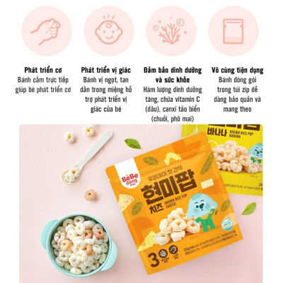 Bánh Ăn Dặm Gạo Lứt Phô Mai Bebedang Cho Bé Nhập Khẩu Hàn Quốc