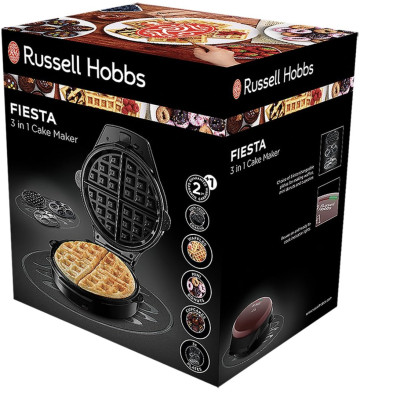 Máy Làm Bánh 3 Trong 1 Waffle, Muffin và Donut, Russell Hobbs Fiesta 24620-56 - Hàng Chính Hãng Nhập khẩu từ Đức & EU