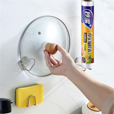 Giá Inox, Móc Inox Treo Gài Cuộn Giấy Vệ Sinh Lõi Rỗng, Móc Treo Đồ Dính Tường Đa Năng, Móc Inox Dán Tường. Takyhome 4085