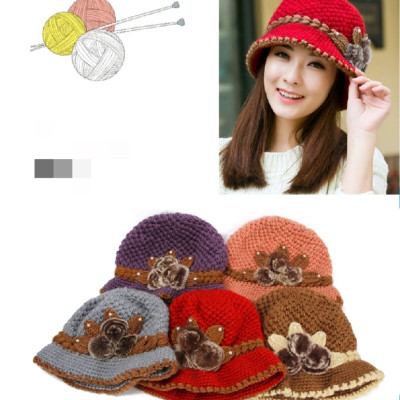 Mũ len nữ nón len dệt kim thu đông 2 lớp thời trang mới dona22110415