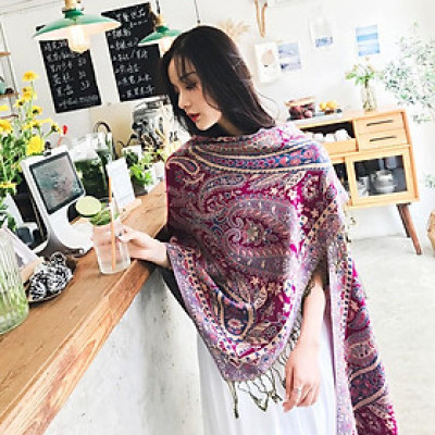 KHĂN CHOÀNG CỔ PASHMINA THỔ CẦM HOA HỒNG 10