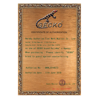 Đàn Kalimba Gecko 15 Phím Gỗ KOA K15K Kèm Kèn Kazoo