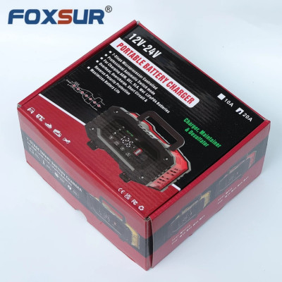 FOXSUR Sạc Bình 12V-24V Nhật Bản: 7 Giai Đoạn Thông Minh, 300A , ĐÈN TRANG TRÍ