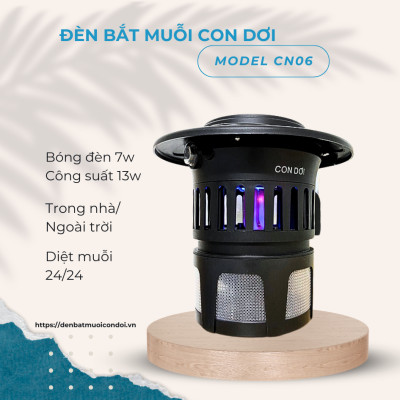 Đèn bắt muỗi CON DƠI model CN06 loại quạt hút - chống nước