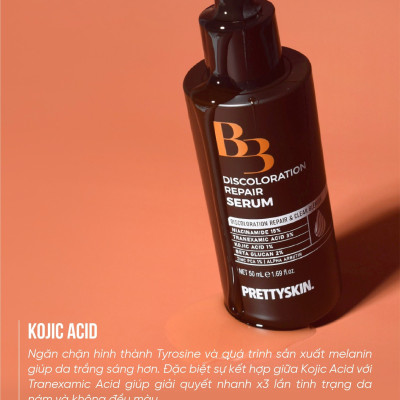 Serum xóa mờ thâm nám, ngừa lão hóa, cấp ẩm và mềm da Pretty Skin B3 Discoloration Repair 50ml