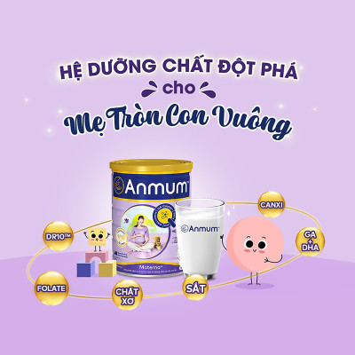 Sữa Bột Dành Cho Mẹ Bầu Anmum Materna Hương Vanilla 800g - Tặng Set 2 ly sứ