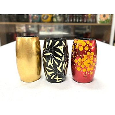 Ống Gỗ Cắm Bút Sơn Mài Cao Cấp Thanh Bình Lê để cắm bút, trang trí bàn, kệ văn phòng, quà tặng ý nghĩa