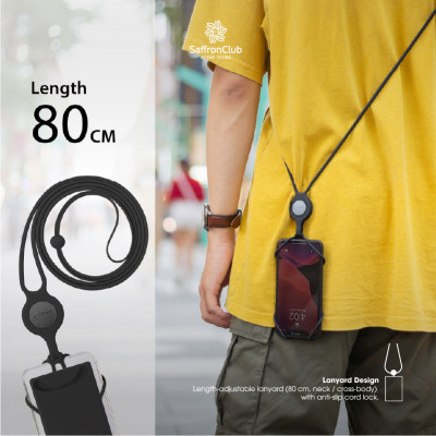 CrossBody PhoneTie 2-Card Holder hàng chính hãng Bone