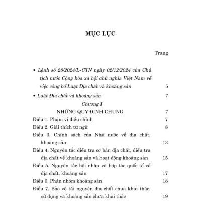 Luật Địa chất và kháng sản năm 2024