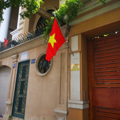 Cờ Việt Nam 70X100cm phi mờ