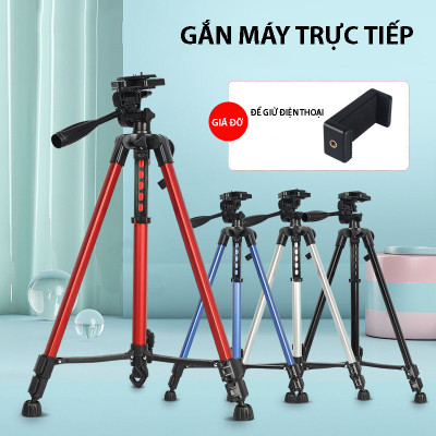 Gậy 3 Chân Máy Ảnh Chụp Hình Selfie Tự Sướng Tripod Floveme - 3366 cao 150cm Kèm Giá Đở Điện Thoại - 3. cách xoay, 360 độ -  Hàng chính hãng