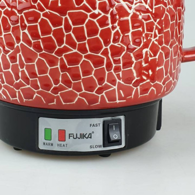 Siêu sắc thuốc điện tự động ngắt Fujika 3Lit màu đỏ, hoa văn ngẫu nhiên-Hàng chính hãng