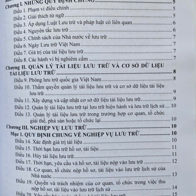 Luật Lưu Trữ - Công Tác Văn Thư, Lưu Trữ; Thời Hạn  Bảo Quản Hồ Sơ, Tài Liệu Trong Hoạt Động Của Cơ Quan, Tổ Chức, Đơn Vị 