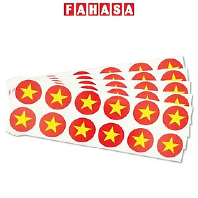 Bộ 5 Sticker Hình Lá Cờ Việt Nam - HFP 2