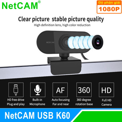 Webcam Netcam USB K60 1080P - Hàng Chính Hãng 