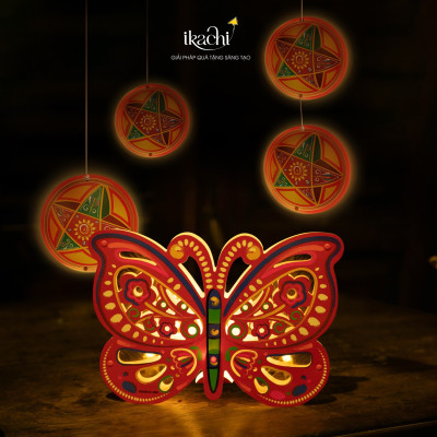 Lồng đèn Trung Thu - Lồng đèn trang trí "Ký ức tuổi thơ" hình Bướm (size lớn)