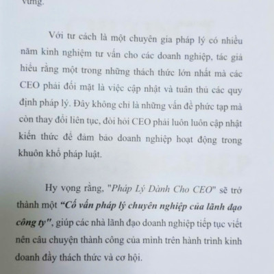 Pháp lý dành cho CEO